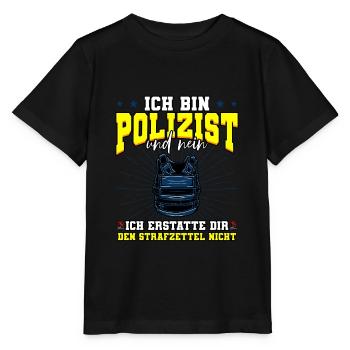 Ich Bin Polizist Polizei - Stanley/Stella Kinder T-Shirt MINI CREATOR  - Schwarz - Vorne - Mikhail (115cm)