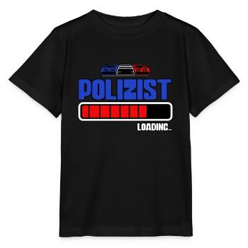 Polizist Loading Polizei - Stanley/Stella Kinder T-Shirt MINI CREATOR  - Schwarz - Vorne - Mikhail (115cm)
