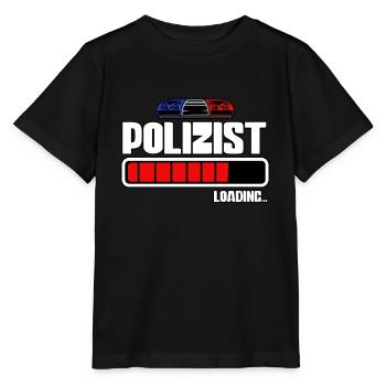 Polizist Loading Polizei - Stanley/Stella Kinder T-Shirt MINI CREATOR  - Schwarz - Vorne - Mikhail (115cm)