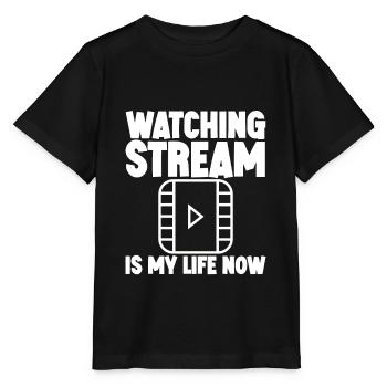 Watching Stream Is My Life Now 3 - Stanley/Stella MINI CREATOR Kids’ T-Shirt - black - Front - Mikhail (115cm)