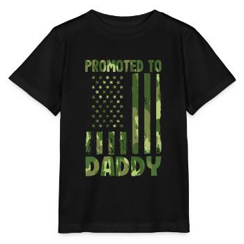 Promoted to Daddy 2022 New Parent - Stanley/Stella MINI CREATOR Kids’ T-Shirt - black - Front - Mikhail (115cm)