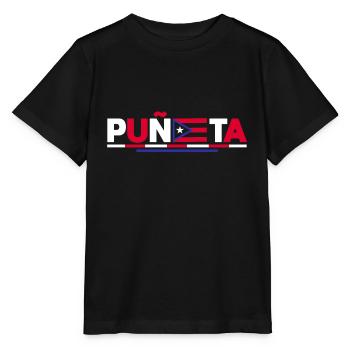 Patriotic Vintage Puerto Rico Puneta Drapeau - T-shirt bio MINI CREATOR Stanley/Stella Enfant - noir - Devant - Mikhail (115cm)