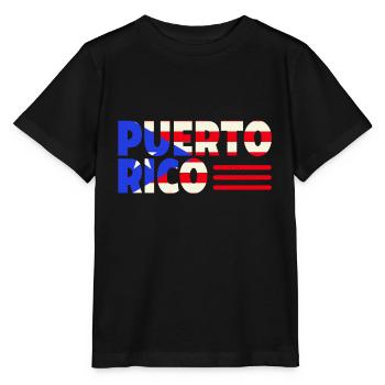 Patriotic Vintage Porto Rico Flag Rican - T-shirt bio MINI CREATOR Stanley/Stella Enfant - noir - Devant - Mikhail (115cm)