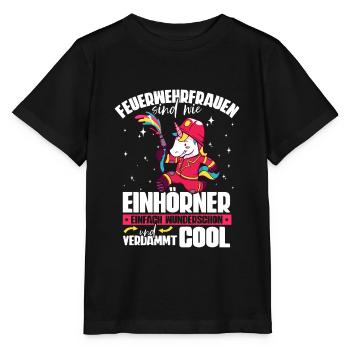 Feuerwehrfrauen Feuerwehrfrau - Stanley/Stella Kinder T-Shirt MINI CREATOR  - Schwarz - Vorne - Mikhail (115cm)