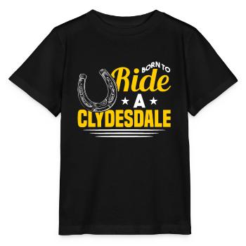 Clydesdale Equestrian Sport Cold Blood Horse Scotland - Stanley/Stella MINI CREATOR Kids’ T-Shirt - black - Front - Mikhail (115cm)
