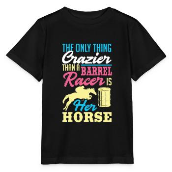Lustige Pferderennen Pferderennen Geschenkidee - Stanley/Stella Kinder T-Shirt MINI CREATOR  - Schwarz - Vorne - Mikhail (115cm)