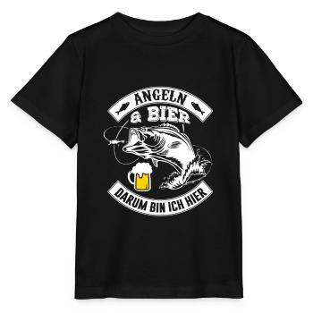 Pêche Pêche Pêcheur Petri Heil Carpe Pêche - T-shirt bio MINI CREATOR Stanley/Stella Enfant - noir - Devant - Mikhail (115cm)