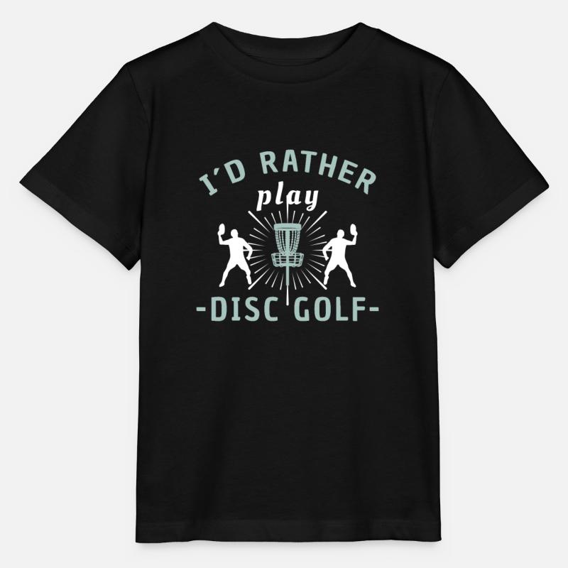 Disc Golf I'd Rather Be Disc Golf - Stanley/Stella MINI CREATOR Kids’ T-Shirt - black