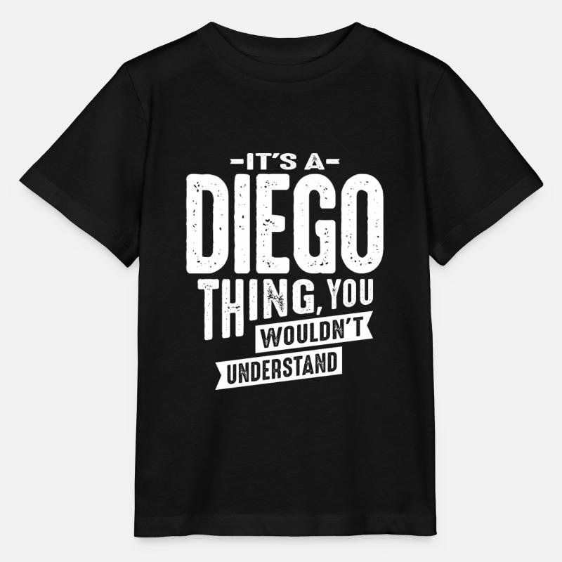 Es ist ein Diego Thing personalisierter Name - Stanley/Stella Kinder T-Shirt MINI CREATOR  - Schwarz