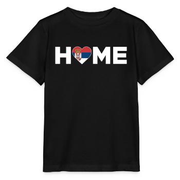 Serbien Heimat Serbien Flagge Serbien Liebe - Stanley/Stella Kinder T-Shirt MINI CREATOR  - Schwarz - Vorne - Mikhail (115cm)