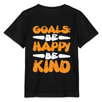 Goals Be Happy, Be Child 4 - Stanley/Stella MINI CREATOR Kids’ T-Shirt - black - Front - Mikhail (115cm)