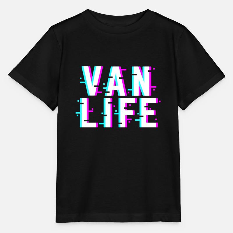 Camping-car Van Life Camping Camping - T-shirt bio MINI CREATOR Stanley/Stella Enfant - noir
