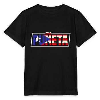 Patriotic Vintage Puerto Rico Puneta Drapeau - T-shirt bio MINI CREATOR Stanley/Stella Enfant - noir - Devant - Mikhail (115cm)