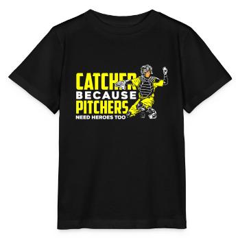 Baseballspieler - Stanley/Stella Kinder T-Shirt MINI CREATOR  - Schwarz - Vorne - Mikhail (115cm)