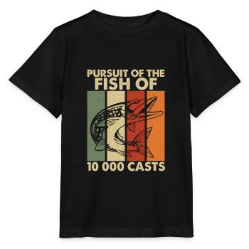 Pursuit Of The Northern Pike A Muskie Hunter - Stanley/Stella MINI CREATOR Kids’ T-Shirt - black - Front - Mikhail (115cm)