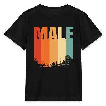 Male Malediven - Stanley/Stella Kinder T-Shirt MINI CREATOR  - Schwarz - Vorne - Mikhail (115cm)