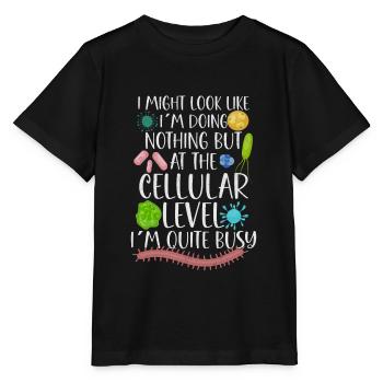 Microbiologiste Laboratoire de microbiologie Staphylocoque Biologie - T-shirt bio MINI CREATOR Stanley/Stella Enfant - noir - Devant - Mikhail (115cm)