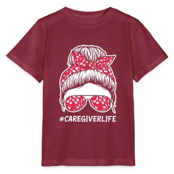Caregiver Life - Stanley/Stella MINI CREATOR Kids’ T-Shirt - burgundy - Front - Kain (125cm)