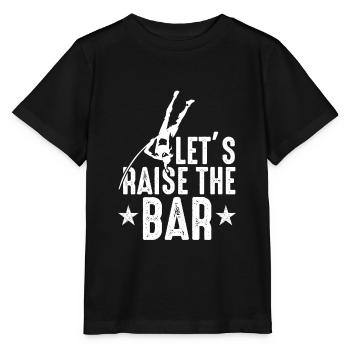 Lasst Uns DIe Stange Heben Stabhochsprung - Stanley/Stella Kinder T-Shirt MINI CREATOR  - Schwarz - Vorne - Mikhail (115cm)