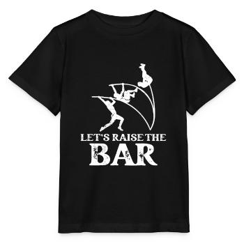 Lasst Uns DIe Stange Heben Stabhochsprung - Stanley/Stella Kinder T-Shirt MINI CREATOR  - Schwarz - Vorne - Mikhail (115cm)