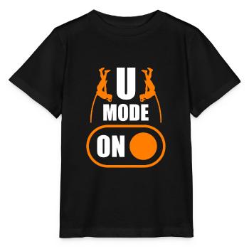 U Mode On Lustiges Stabhochsprung - Stanley/Stella Kinder T-Shirt MINI CREATOR  - Schwarz - Vorne - Mikhail (115cm)