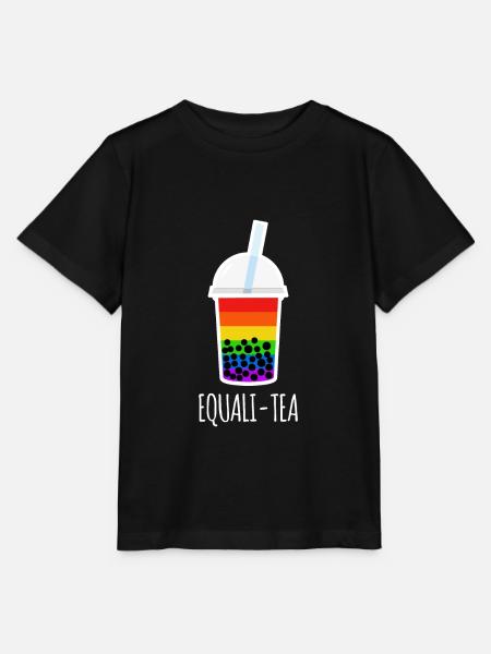 Equali-Tea LGBT Boba Tea Shirt Geschenk - Stanley/Stella Kinder T-Shirt MINI CREATOR  - Schwarz