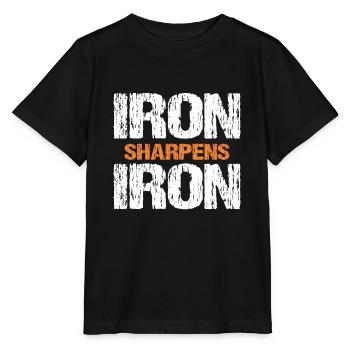 Iron Sharpens Iron Christian Workout Iron - T-shirt bio MINI CREATOR Stanley/Stella Enfant - noir - Devant - Mikhail (115cm)