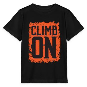 Les dictons d’alpinisme grimpent sur - T-shirt bio MINI CREATOR Stanley/Stella Enfant - noir - Devant - Mikhail (115cm)