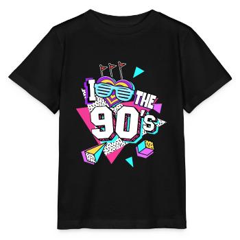 Les années 90 J’aime les années 90 - T-shirt bio MINI CREATOR Stanley/Stella Enfant - noir - Devant - Mikhail (115cm)