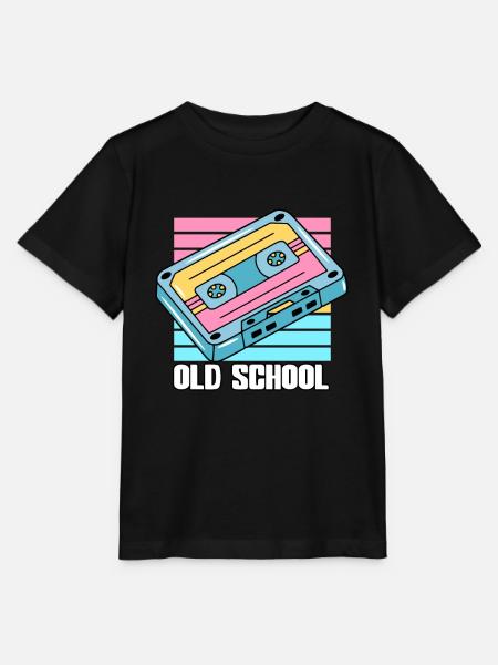 90s Cassette Old School 90s - Stanley/Stella MINI CREATOR Kids’ T-Shirt - black