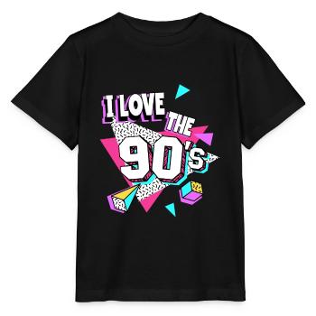 Les années 90 J’aime les années 90 - T-shirt bio MINI CREATOR Stanley/Stella Enfant - noir - Devant - Mikhail (115cm)