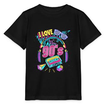 Les années 90 J’aime les années 90 - T-shirt bio MINI CREATOR Stanley/Stella Enfant - noir - Devant - Mikhail (115cm)
