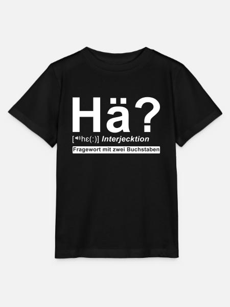 Hä? Fragewort Mit Zwei Buchstaben - Stanley/Stella Kinder T-Shirt MINI CREATOR - Schwarz