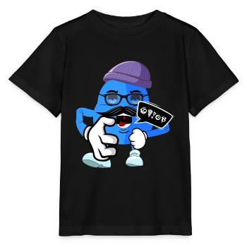 Angry cute comic monster - Stanley/Stella MINI CREATOR Kids’ T-Shirt - black - Front - Mikhail (115cm)
