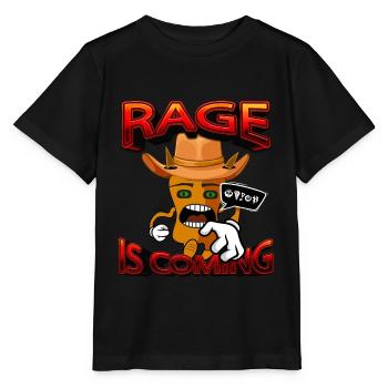 Rage is coming - süßes Comic Monster - Stanley/Stella Kinder T-Shirt MINI CREATOR  - Schwarz - Vorne - Mikhail (115cm)