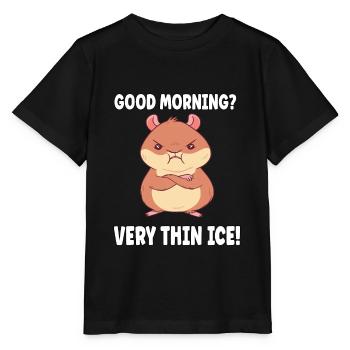 Bonjour? Très minces grouches matinales de glace - T-shirt bio MINI CREATOR Stanley/Stella Enfant - noir - Devant - Mikhail (115cm)