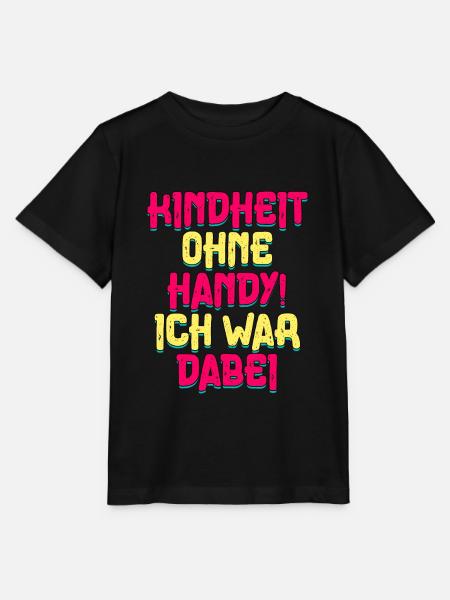 80er Jahre Kinderheit Ohne Handy - Stanley/Stella Kinder T-Shirt MINI CREATOR  - Schwarz