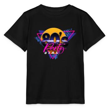 80s 80s Girl - Stanley/Stella MINI CREATOR Kids’ T-Shirt - black - Front - Mikhail (115cm)
