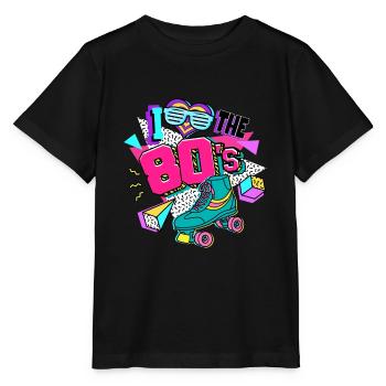 Années 80 J’aime Les années 80 - T-shirt bio MINI CREATOR Stanley/Stella Enfant - noir - Devant - Mikhail (115cm)