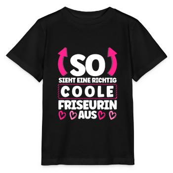 Friseurin - Stanley/Stella Kinder T-Shirt MINI CREATOR  - Schwarz - Vorne - Mikhail (115cm)