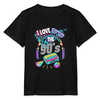 Les années 90 J’aime les années 90 - T-shirt bio MINI CREATOR Stanley/Stella Enfant - noir - Devant - Mikhail (115cm)