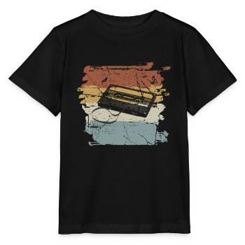 Cassette des années 90 des années 90 - T-shirt bio MINI CREATOR Stanley/Stella Enfant - noir - Devant - Mikhail (115cm)