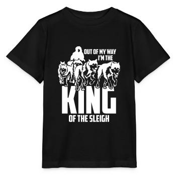 Out of the Way I Am The King Of the Sledge - Stanley/Stella MINI CREATOR Kids’ T-Shirt - black - Front - Mikhail (115cm)