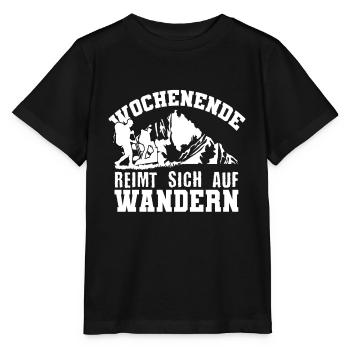 Lustiger Wandern Spruch Wanderer Natur - Stanley/Stella Kinder T-Shirt MINI CREATOR  - Schwarz - Vorne - Mikhail (115cm)
