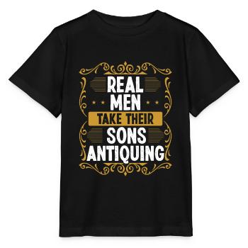 Collection d’antiquités Wax Treasure Hunter - T-shirt bio MINI CREATOR Stanley/Stella Enfant - noir - Devant - Mikhail (115cm)