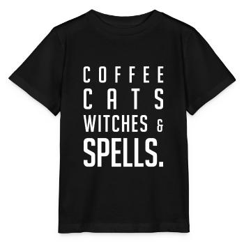 Halloween Witch Witchcraft Magic Magic Magic Magice Costume - Stanley/Stella MINI CREATOR Kids’ T-Shirt - black - Front - Mikhail (115cm)