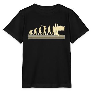 Évolution des ouvriers d’usine - T-shirt bio MINI CREATOR Stanley/Stella Enfant - noir - Devant - Mikhail (115cm)
