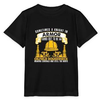 Chevalier en armure brillante Ouvrier drôle de - T-shirt bio MINI CREATOR Stanley/Stella Enfant - noir - Devant - Mikhail (115cm)