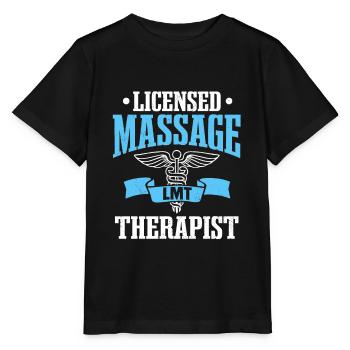 LMT lizenzierter Masseur Chiropraktiker - Stanley/Stella Kinder T-Shirt MINI CREATOR  - Schwarz - Vorne - Mikhail (115cm)