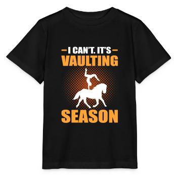 Je ne peux pas. C’est la saison de la voûte à cheval - T-shirt bio MINI CREATOR Stanley/Stella Enfant - noir - Devant - Mikhail (115cm)